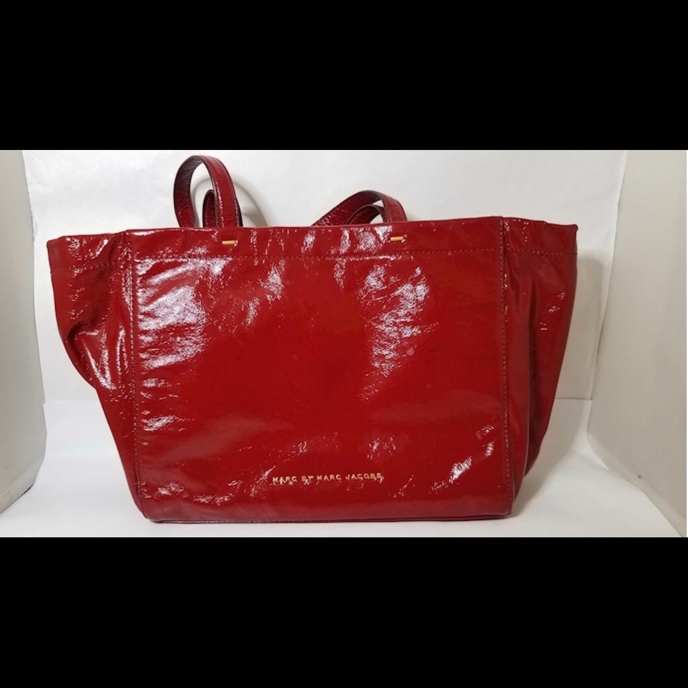 Marc by Marc Jacobs Red Patent Leather Tote purse
